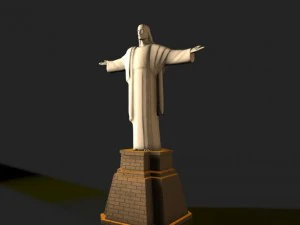 ブラジル リオデジャネイロ コルコバードのキリスト 3Dモデル