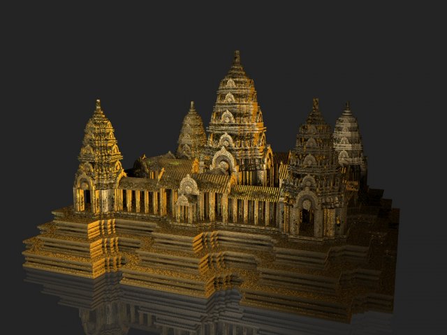 cambodia angkor wat 3Dモデル .c4d .max .obj .3ds .fbx .stl .blend 