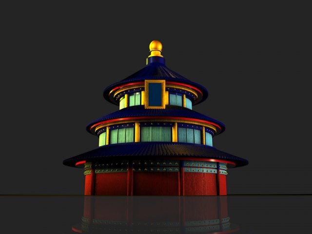 china beijing temple of heaven 3D Model .c4d .max .obj .3ds .fbx .stl .blend 