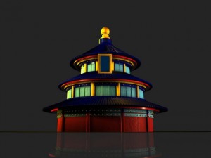 china beijing temple of heaven Model 3D
