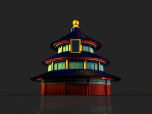 China, Peking, Tempel des Himmels 3D Modell