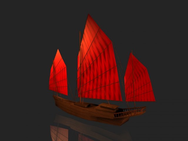 china hong kong junk 3D Модель .c4d .max .obj .3ds .fbx .stl .blend 
