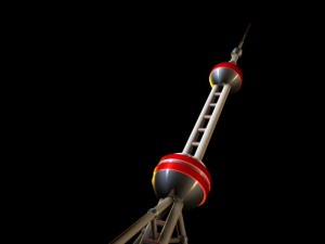 china shanghai oriental pearl tower Model 3D