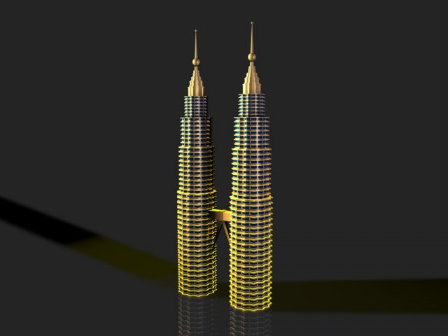 malaysia kuala lumpur petronas towers Model 3D .c4d .max .obj .3ds .fbx .stl .blend 