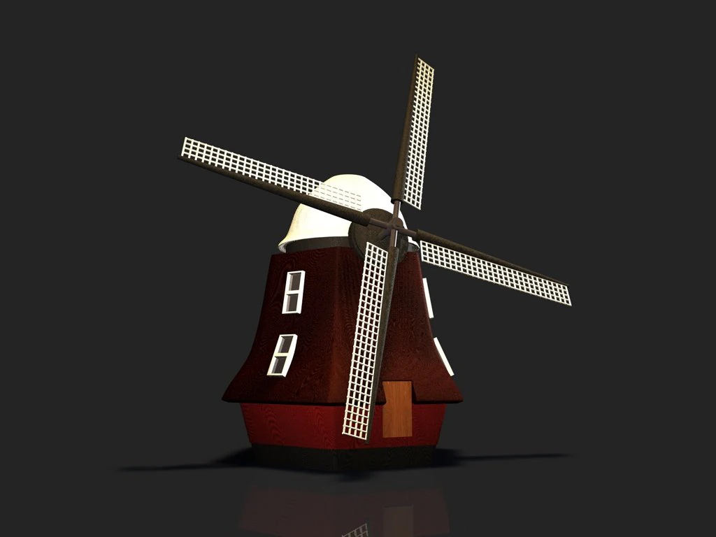netherland amsterdam windmill 3D Model .c4d .max .obj .3ds .fbx .stl .blend