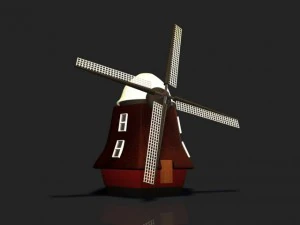 Нідерланди Амстердамський вітряк 3D Модель