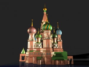 r&uacute;ssia moscou catedral de s&atilde;o bas&iacute;lio Modelo 3D