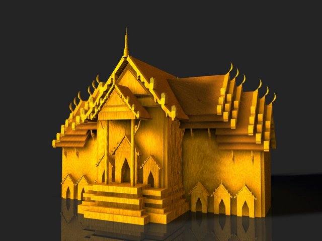 thailand bangkok wat benchamabophit 3D Model .c4d .max .obj .3ds .fbx .stl .blend 