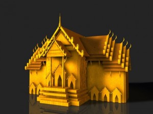thailand bangkok wat benchamabophit Model 3D