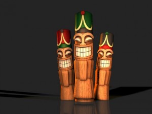 usa hawaii tiki totem Model 3D