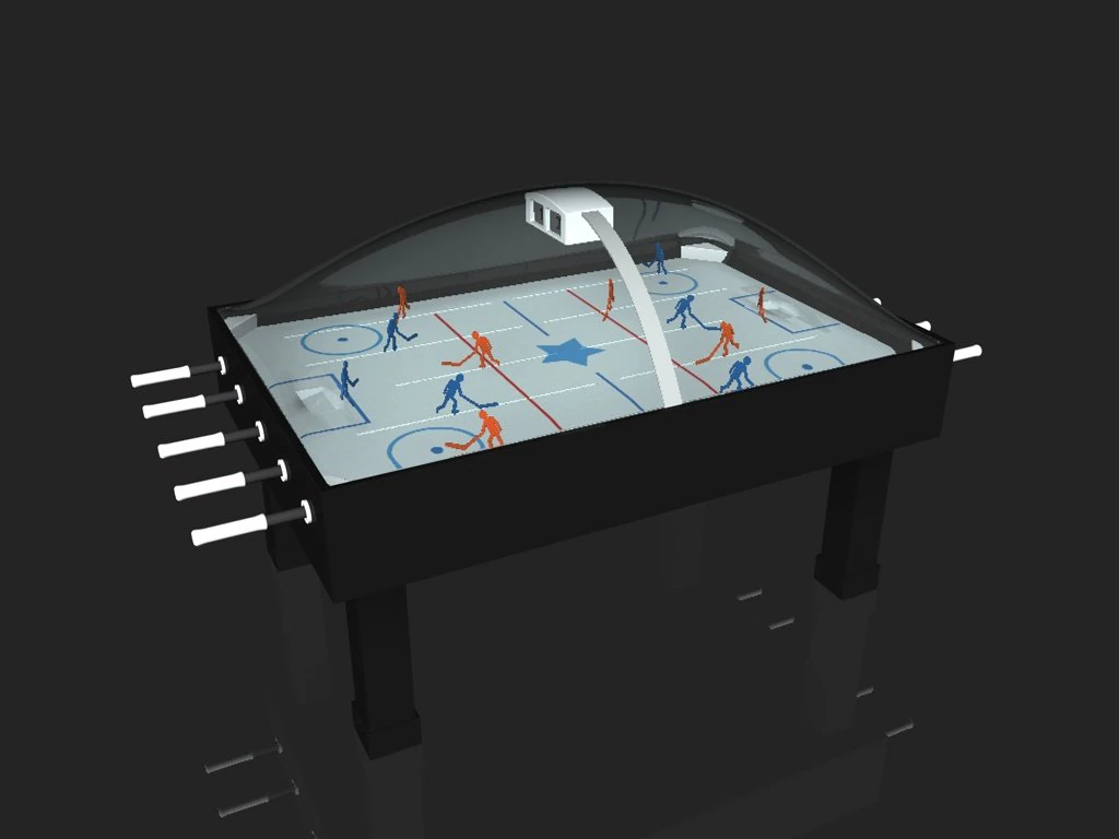 ice hockey table 1 3D Model .c4d .max .obj .3ds .fbx .stl .blend 
