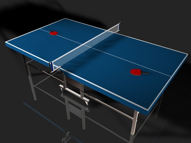 table tennis table 1 3D Model .c4d .max .obj .3ds .fbx .stl .blend 