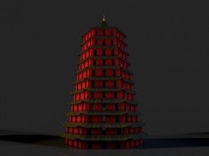 china hangzhou liuhe pagoda Model 3D