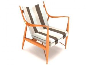 teak chair 3Dモデル
