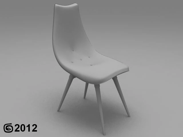 dining chair 3D Model .c4d .max .obj .3ds .fbx .stl .blend 