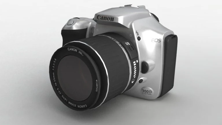 canon eos 300d 3D Model .c4d .max .obj .3ds .fbx .stl .blend 