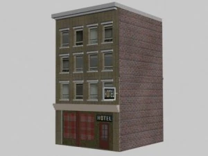 старое здание отеля 3D Модель