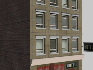 old hotel building 3D 模型