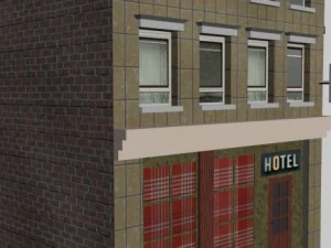 old hotel building 3D Model