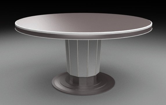 sutton round dining table 3D Model .c4d .max .obj .3ds .fbx .stl .blend 