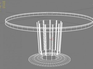 sutton round dining table 3D Model