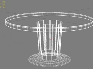 sutton round dining table 3D Model