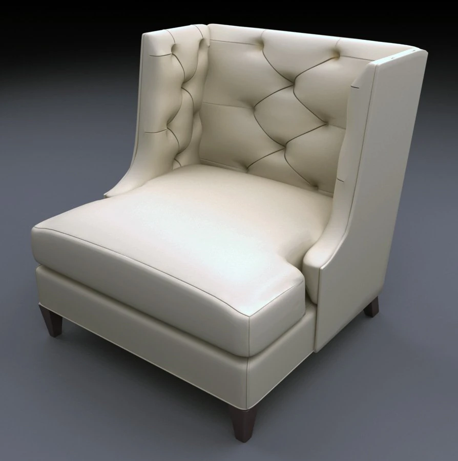 moderne wing chair 3D Model .c4d .max .obj .3ds .fbx .stl .blend