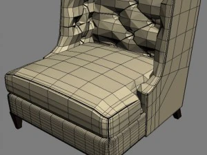 moderne wing chair 3D Model