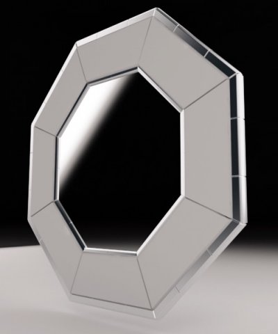 jewel octagon mirror 3Dモデル .c4d .max .obj .3ds .fbx .stl .blend 