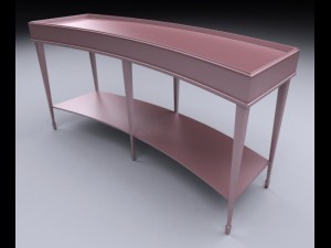 curved back sofa table Modello 3D
