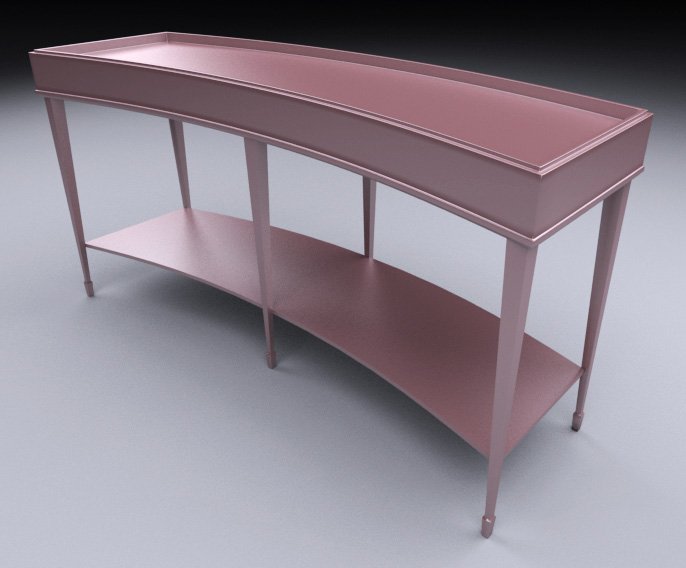 Curved back best sale console table