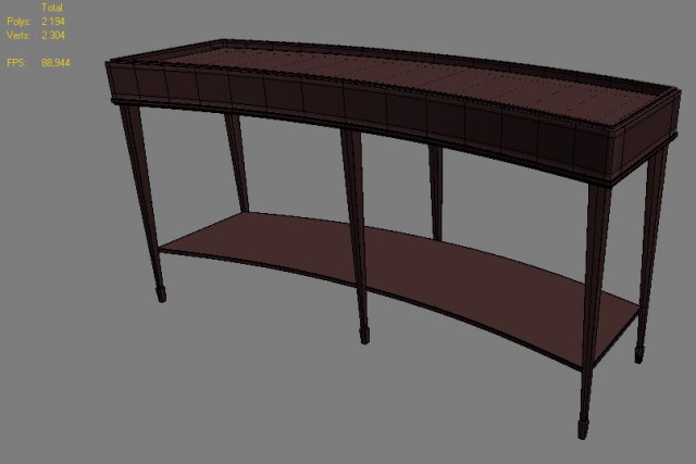 Curved back best sale console table