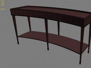 curved back sofa table Modello 3D