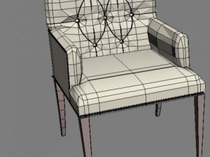 st germain arm chair 3D मॉडल
