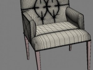 st germain arm chair 3D मॉडल