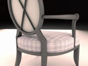 oval xback chair 3D Model
