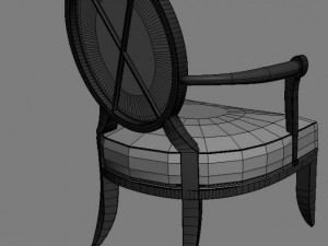 oval xback chair 3Dモデル