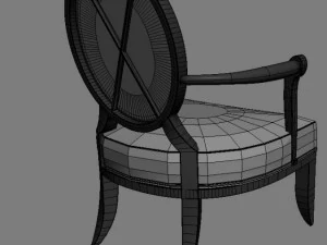 oval xback chair 3D Model