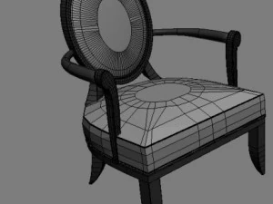 oval xback chair 3D Model