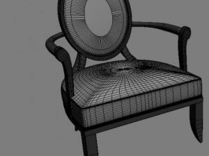 oval xback chair 3D Model