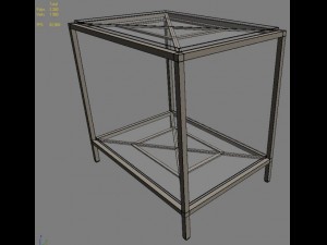 chippendale side table Modello 3D