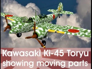 kawasaki ki45 toryu 3D Model