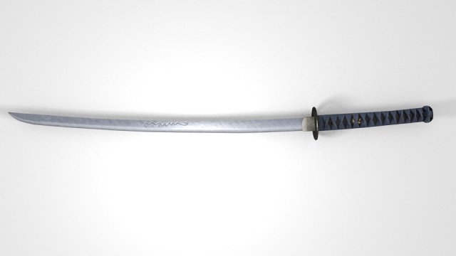 katana lowpoly Modèle 3D .c4d .max .obj .3ds .fbx .stl .blend 