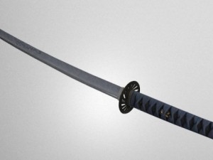katana lowpoly Modèle 3D