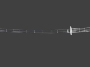 katana lowpoly Modèle 3D