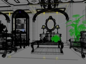 living room scene 549 3D Model