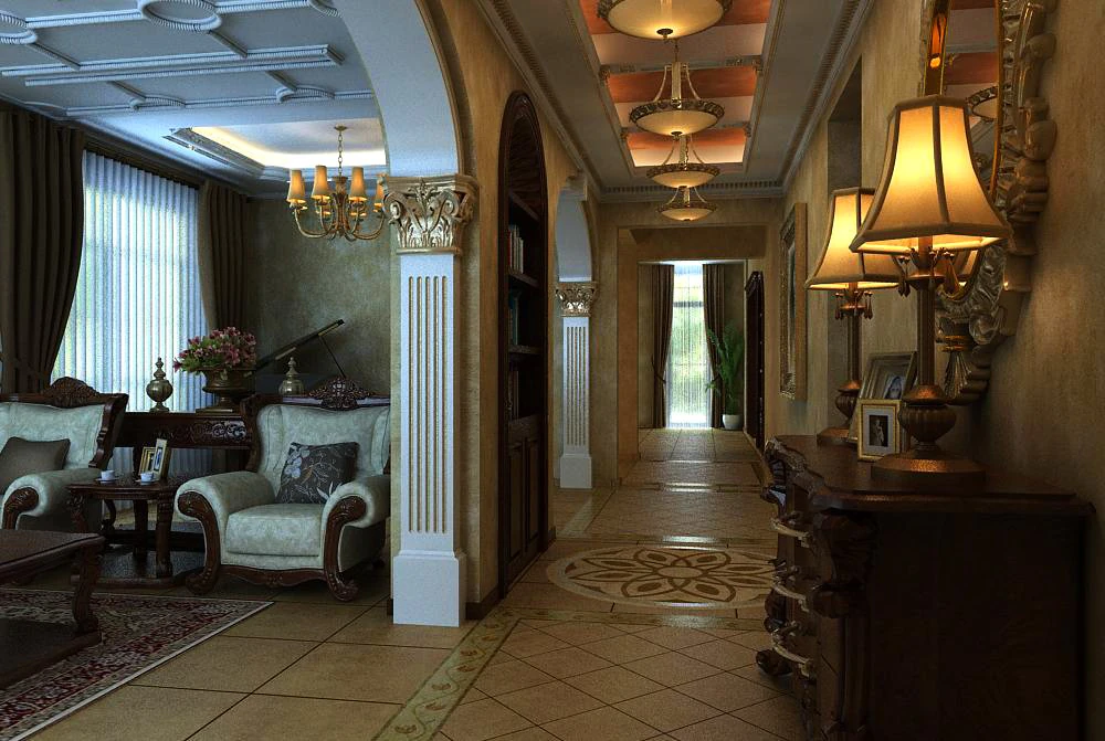 foyer hall 0552 3D Model .c4d .max .obj .3ds .fbx .stl .blend 