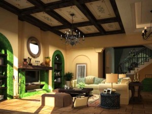 photoreal living room 354 3D Модель