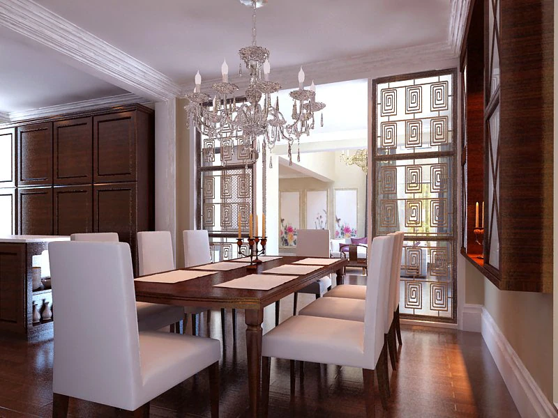 dining room 0009 3D Model .c4d .max .obj .3ds .fbx .stl .blend 