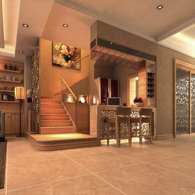 3d home 0036 Modelo 3D .c4d .max .obj .3ds .fbx .stl .blend 